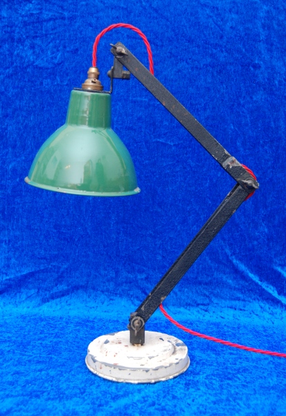 vintage enamel desk lamp